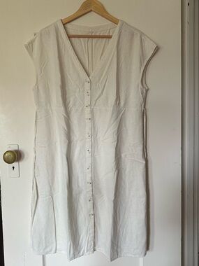 Vintage white linen dress